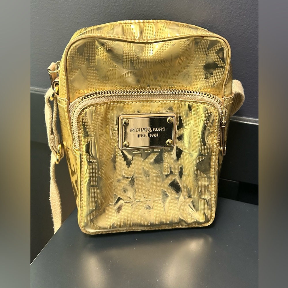 Michael Kors Gold Crossbody Bag